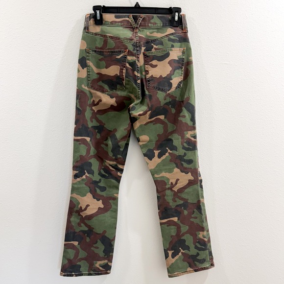 Veronica Beard Cotton Carly Kick Flare High Rise Jeans Camo Women's 27 - Picture 5 of 8